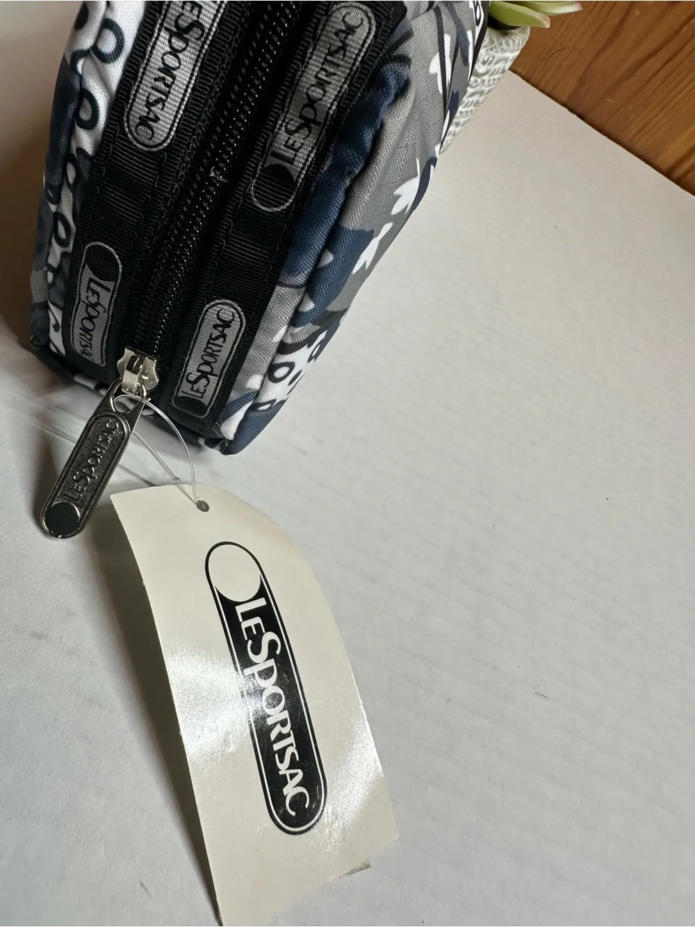 Lesportsac Dual-Pack Men's Toiletry Pouches in Gray Floral and Tan Geo